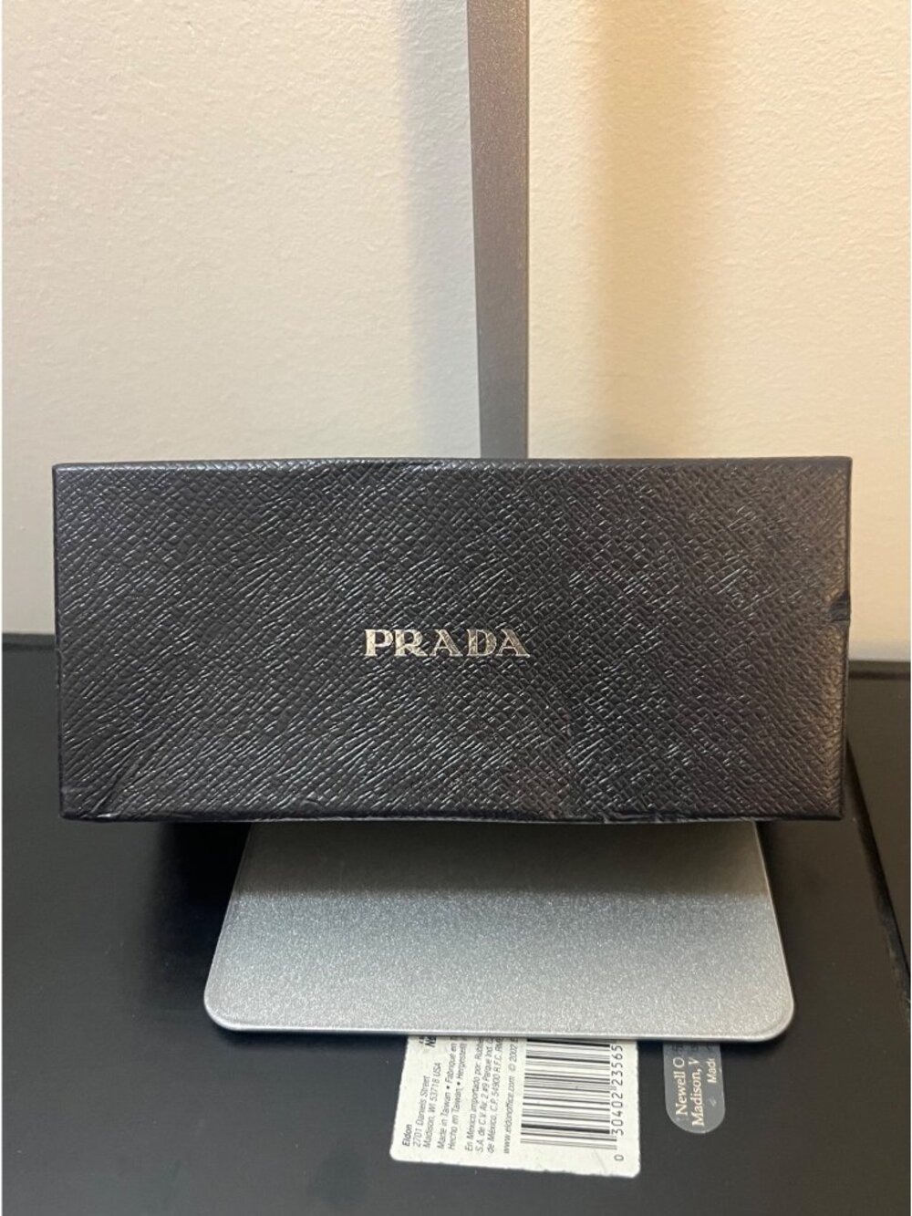 Prada Black Textured Cardboard Eyeglass BOX With Accessories